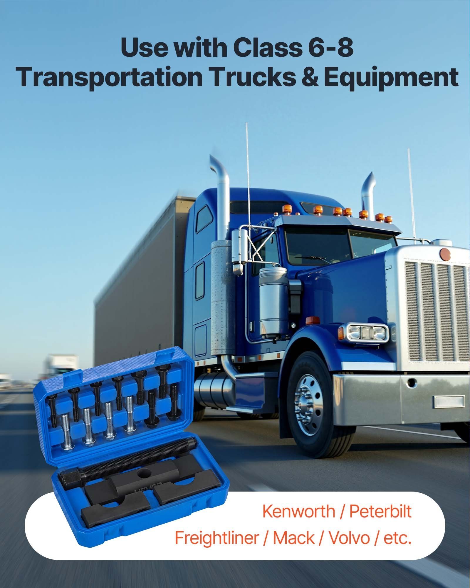 Yoke Puller, Made For Class 6-8 Transportation Trucks And Equipment, Heavy Duty Yoke Removal Tool Kit, Automotive Yoke Puller Kit Compatible With Kenworth, Peterbilt, Freightliner, Mack, Volvo - Image 5