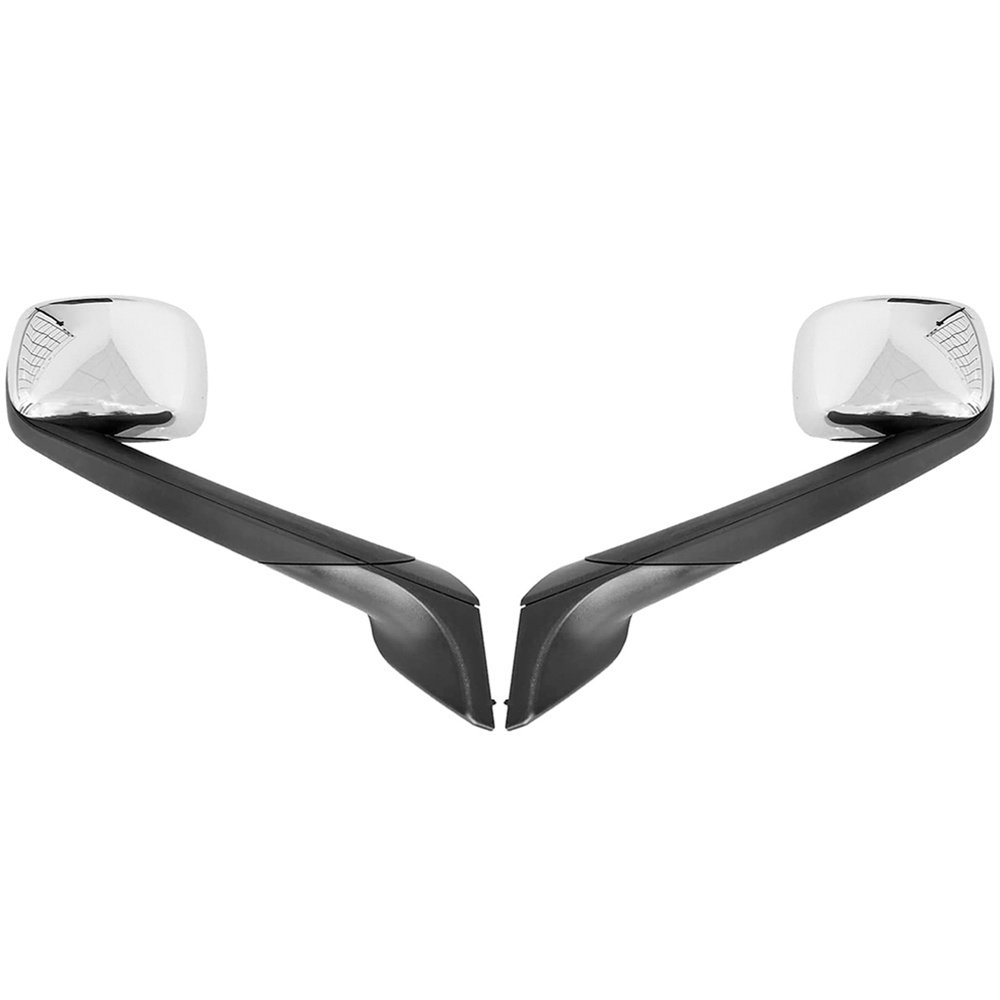For Freightliner Cascadia 2018, Pair Chrome Heated Hood Mirror W,Turn Signal LED